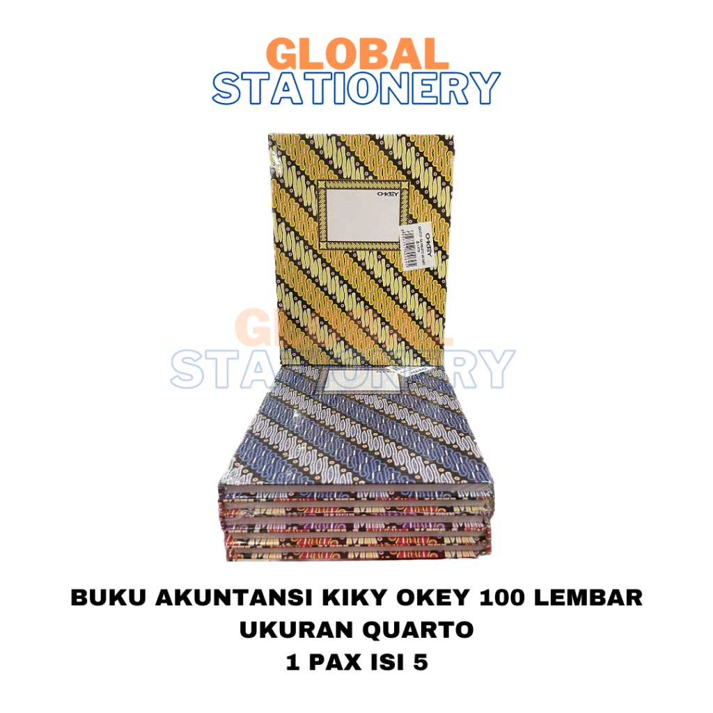 

Buku Tulis Kwarto Kiky Oakey Okey 100 Lembar per pcs Buku A5 Hard Cover Quarto MOTIF BATIK