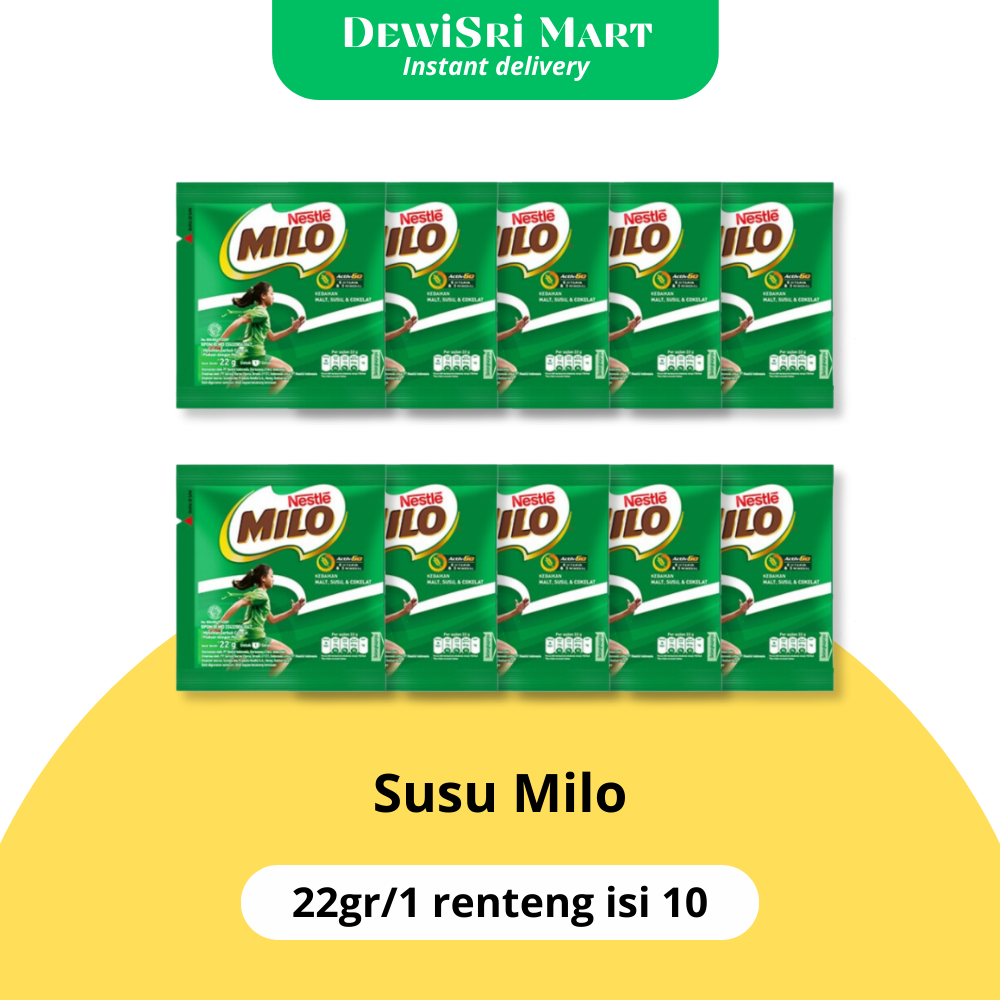 

Susu milo 22gr 1 renteng isi 10 sachet - Dewi Sri Mart