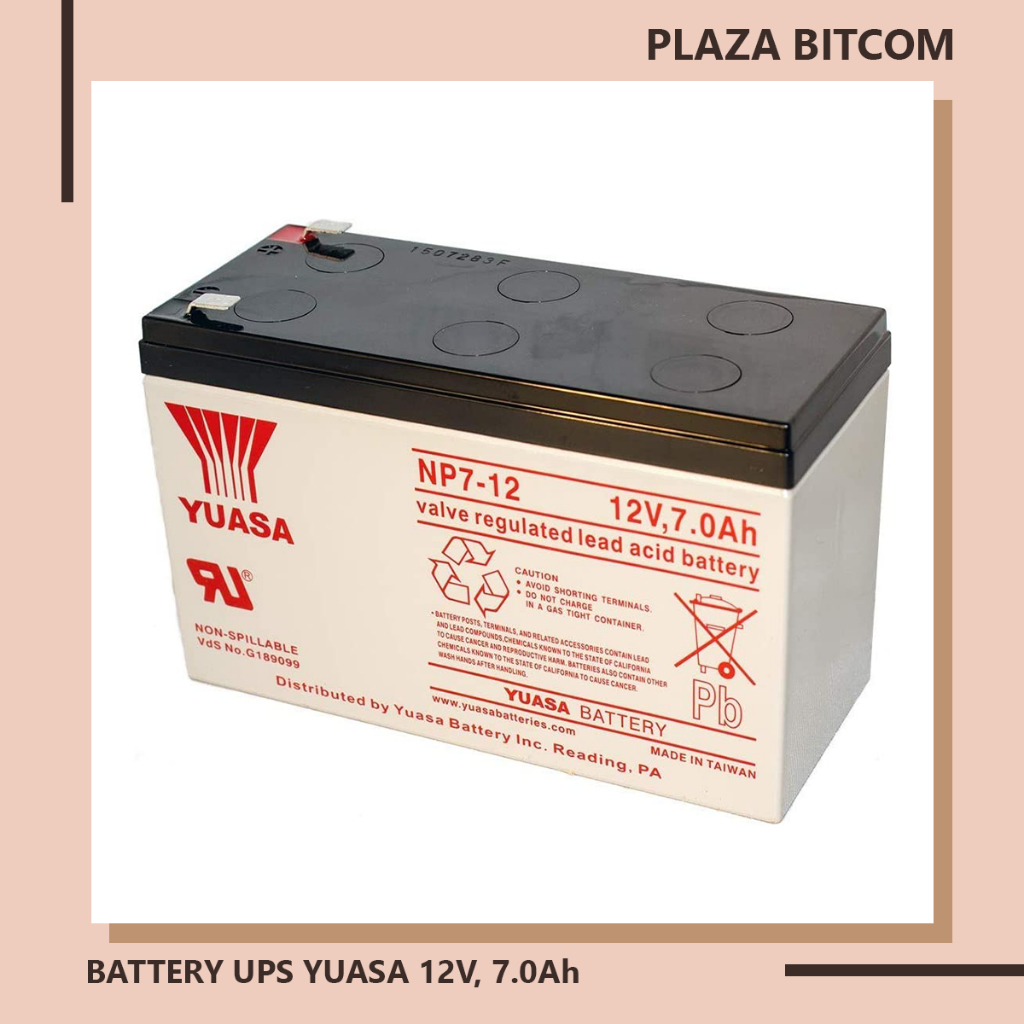 BATTERY UPS YUASA 12V, 7.0Ah | BITCOM PLAZA JEMBER