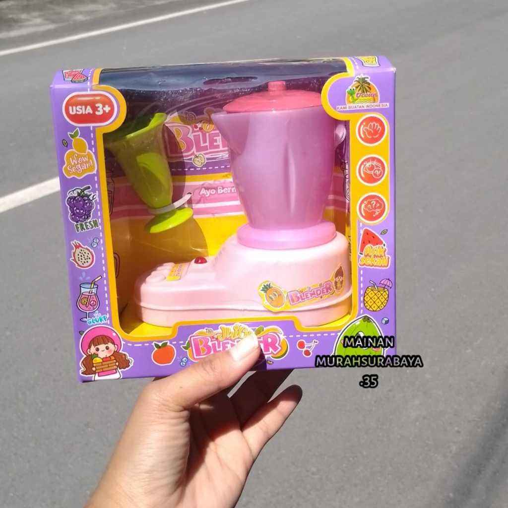 Mainan Blender Fresh Juicer OCT 2028 Bisa Berputar UKURAN KECIL | Mainan Edukasi Blender Jus Set Gel