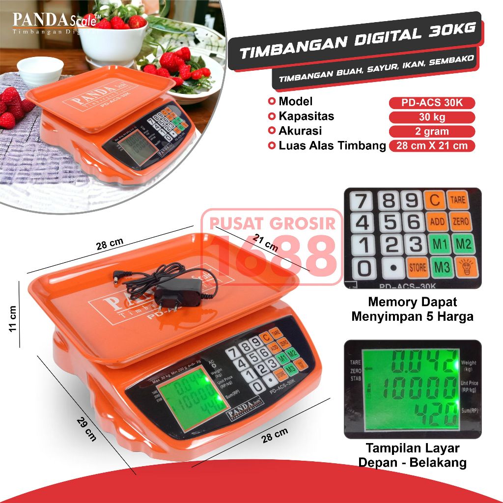 Timbangan Digital 30KG ACS Timbangan Buah Laundry 30kg