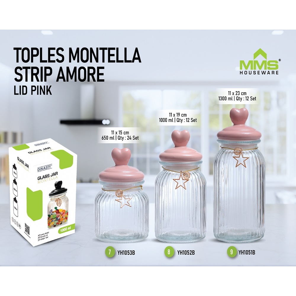 MMS Glass Jar 1300 ml Toples Kaca Montella Glass Jar