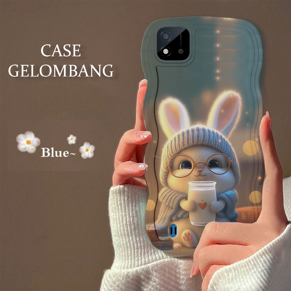 Soft Case GELOMBANG Hp Realme C11 2021 - Realme C11 2021 - Case Pro Camera - Fashion Case - Motif Ca