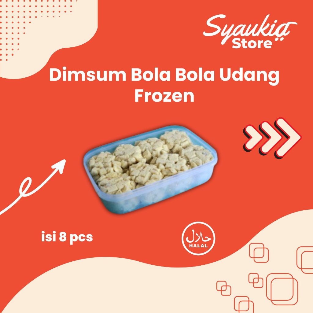 

Dimsum Bola Bola Udang Frozen Box isi 8 pcs Halal Medan