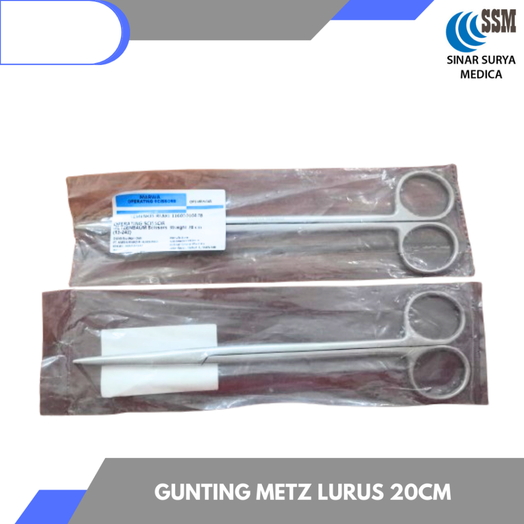 Alat medis Gunting Jaringan Metzenbaum 20cm Lurus - Marwa