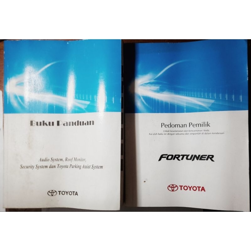 Manual book buku pedoman pemilik fortuner dan buku panduan lengkap Asli original toyota