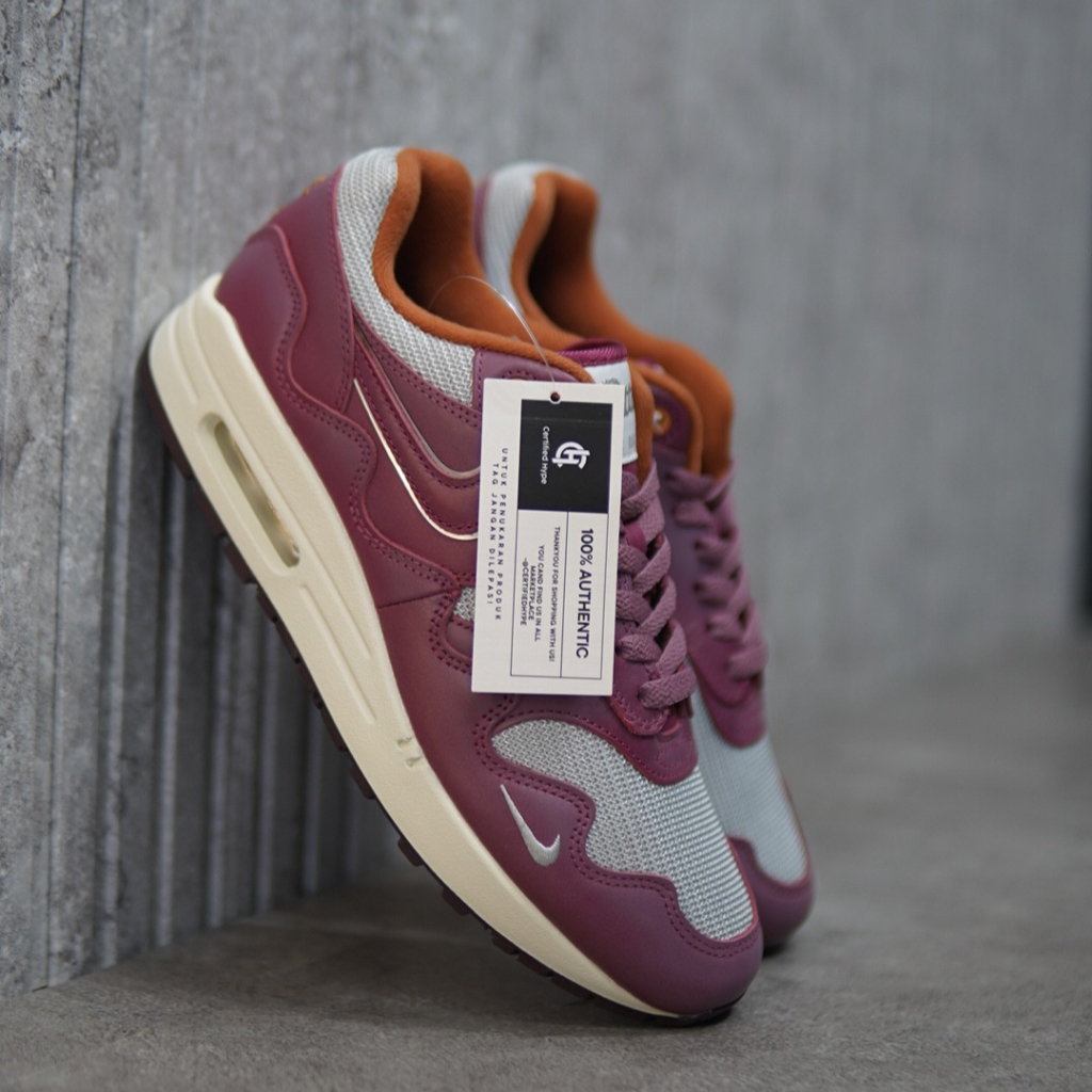 Nike Airmax 1 Patta Maroon