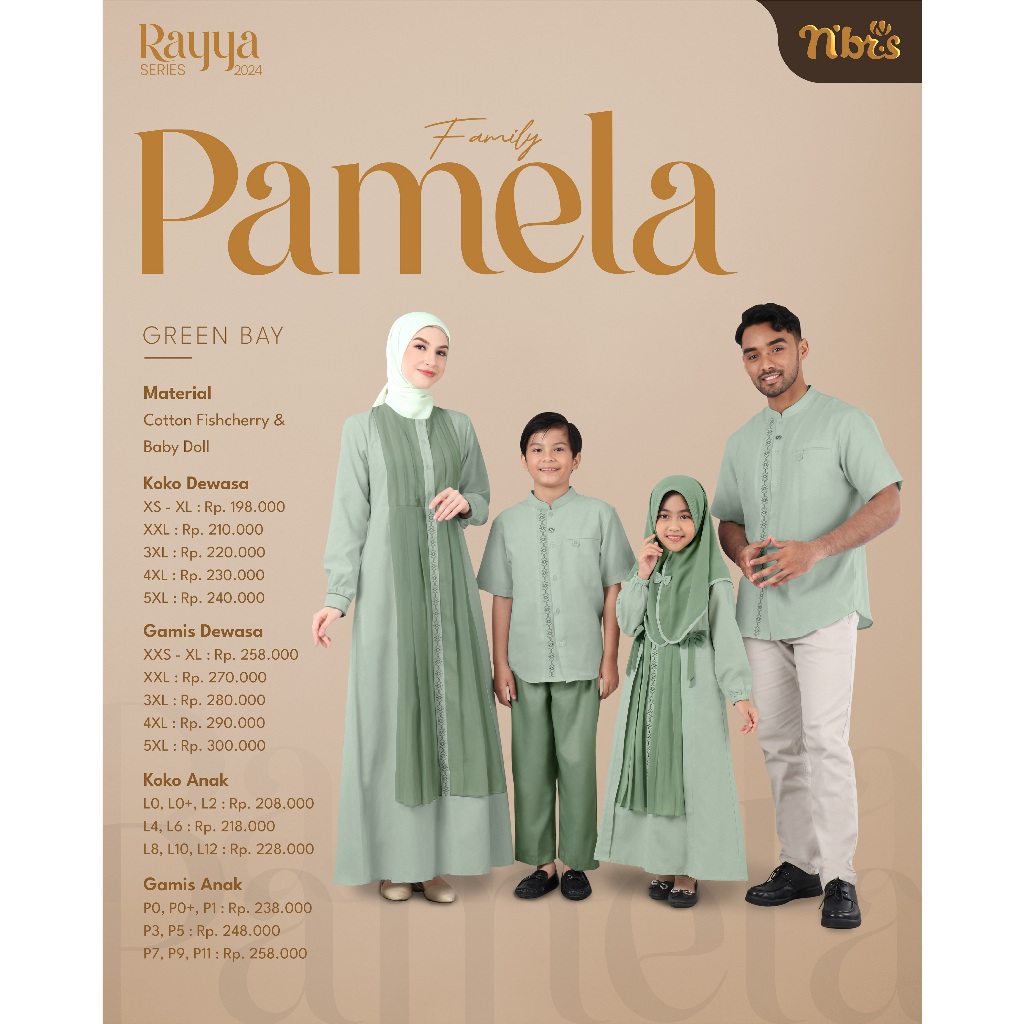 SARIMBIT NIBRAS PAMELA GREEN BAY SIAP KIRIM | SARIMBIT PAMELA GREEN BAY