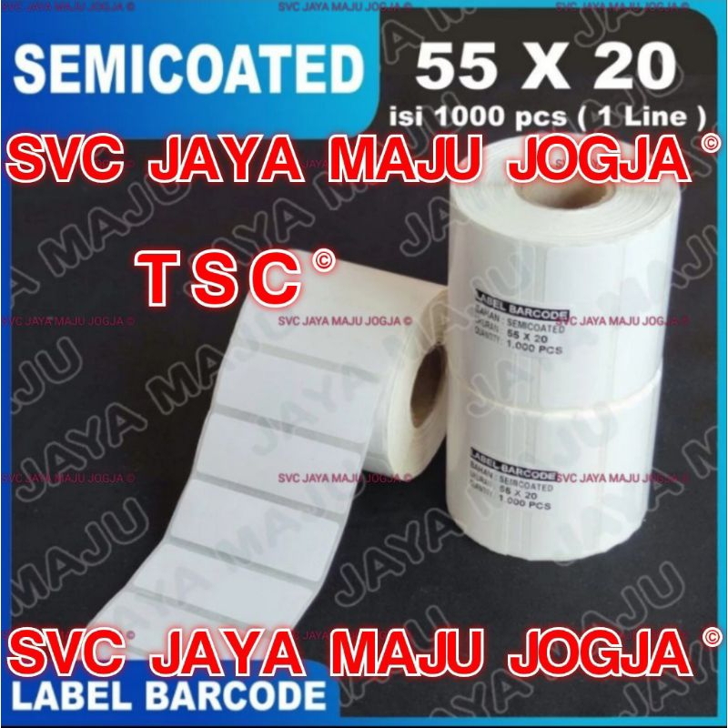 

[ TSC ] 55 X 20 - 1 LINE SEMICOATED - FACE OUT - ISI 1.000 PCS || CORE 1" || LABEL BARCODE THERMAL TRANSFER PAKAI RIBBON - BAJU DISTRO FASHION RESEP OBAT LABORATORIUM || 55X20 - TTP244PRO TTP244 PRO TTP 244PRO TTP 244 PRO PLUS TTP542 TTP 542