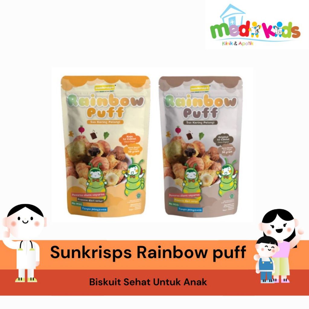 

Sunkrisps Rainbow Puff Kue Sus Kering Cemilan Anak