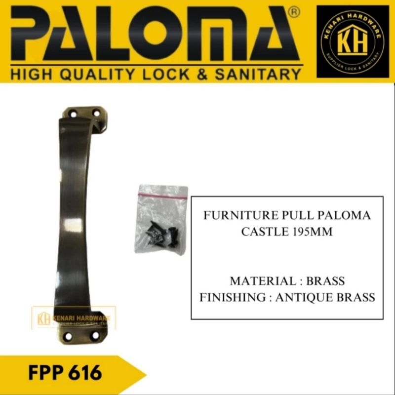 PALOMA FPP 616 CASTLE 195MM TARIKAN LACI / LEMARI / TARIKAN JENDELA