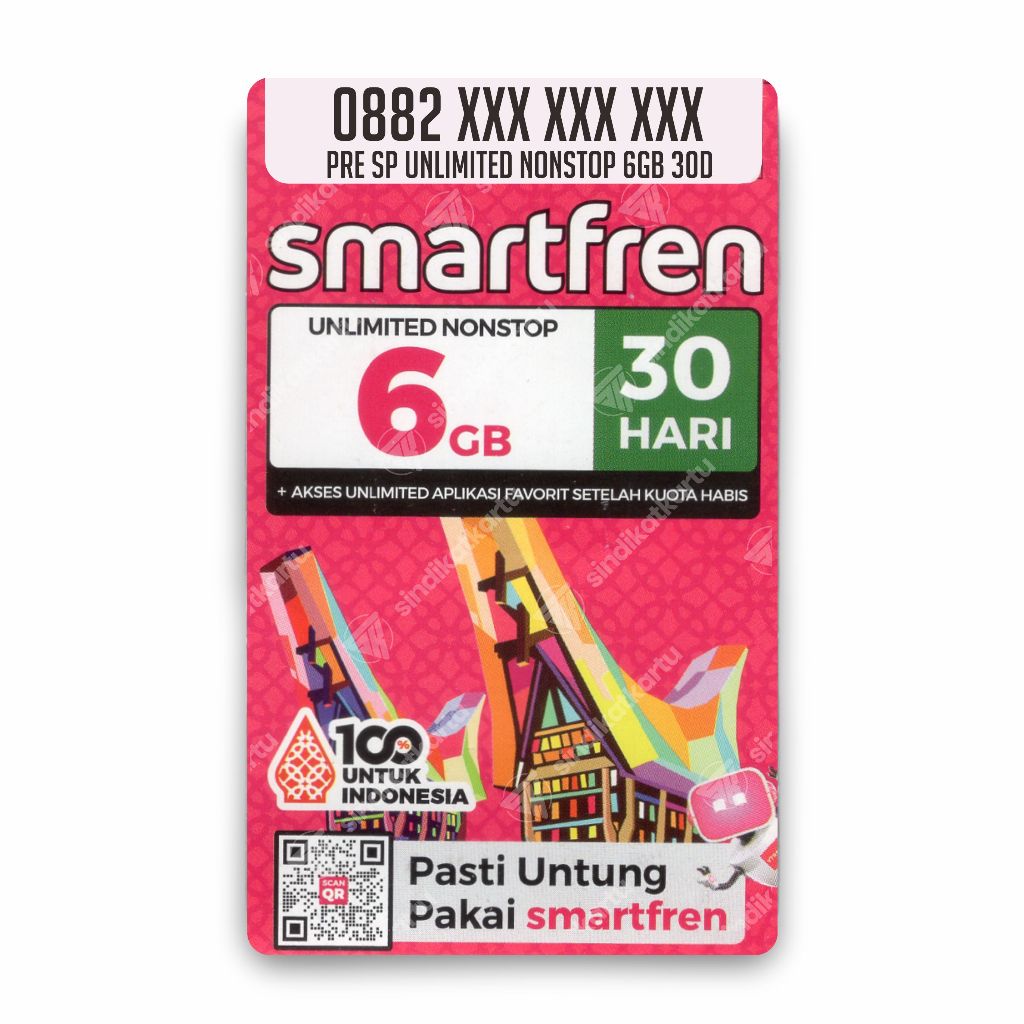 Perdana Smartfren UNLIMITED NONSTOP 6GB 30Hari