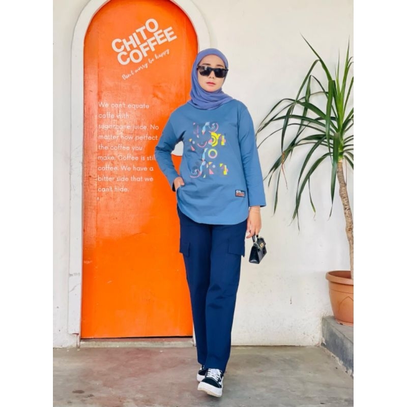 kaos set celana cargo by GYL AUTENTIC