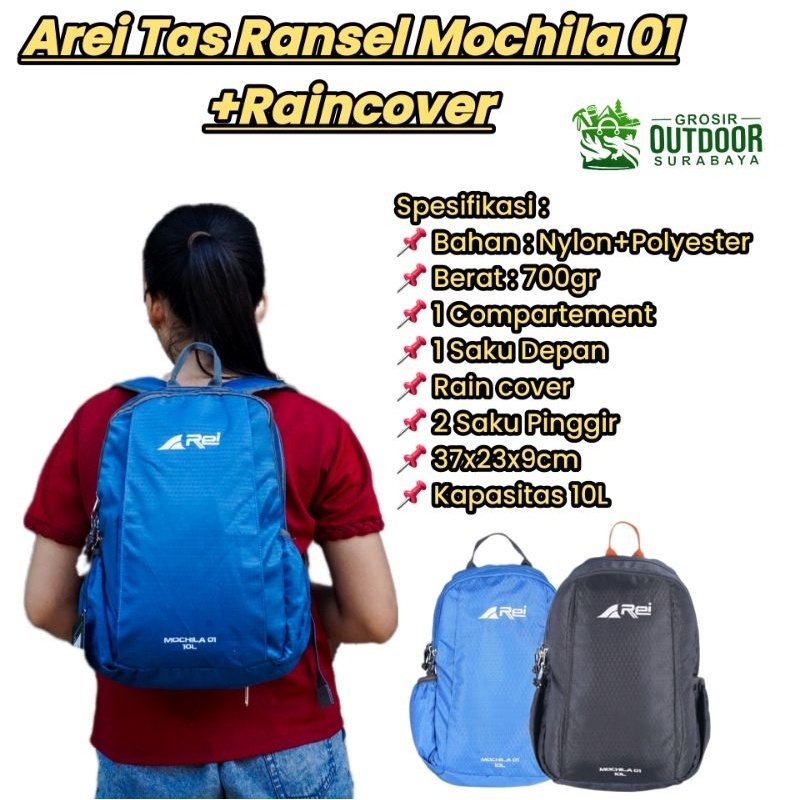 Arei Tas Ransel Mochila 01 +Raincover