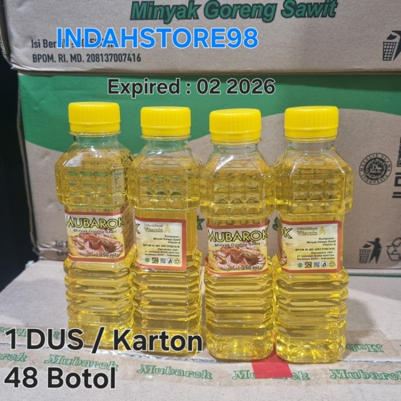 

1 Dus Minyak Goreng 250ml Mahako Kemasan Botol Kecil Minyak Goreng Lolita 250 ml 48pcs ( Karton )