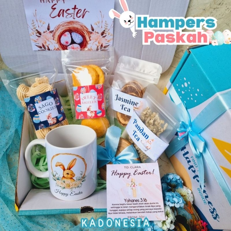 

Hampers Paskah Easter Gift / Kado Paskah Mug Parcel Cookies Teh