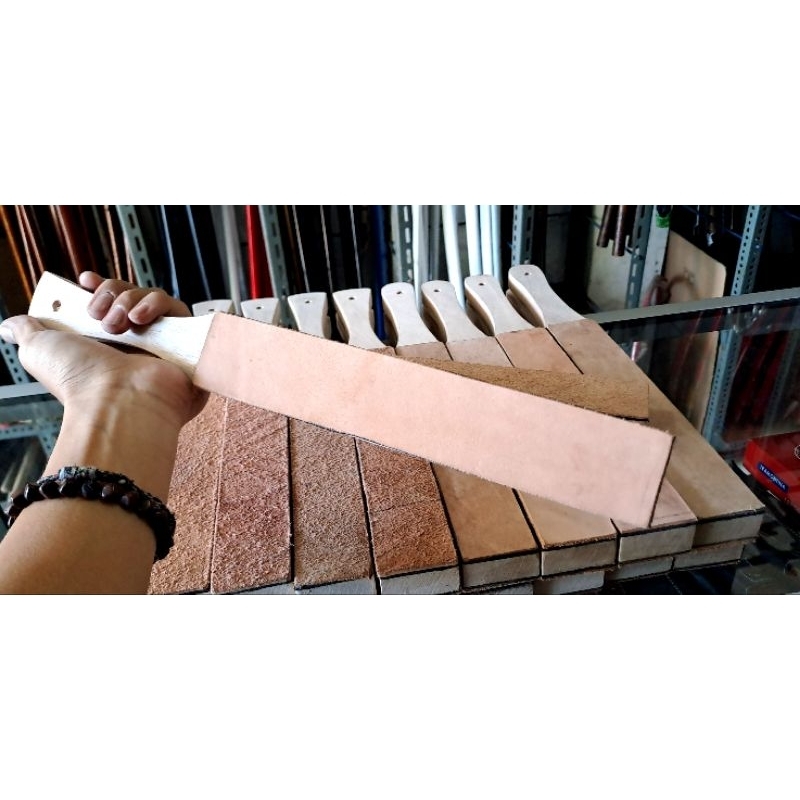 ID STROPING KULIT SAPI ASLI 2 SISI / STROPING DUA SISI ALAT UNTUK ASAH