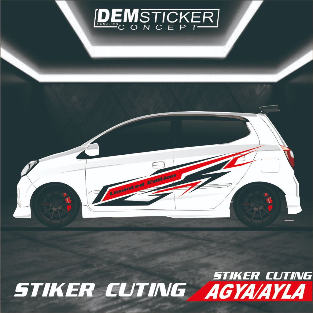 Stiker Mobil AGYA/AYLA  stiker cuting variasi stiker body mobil agya/ayla variasi berkualitas dan ke