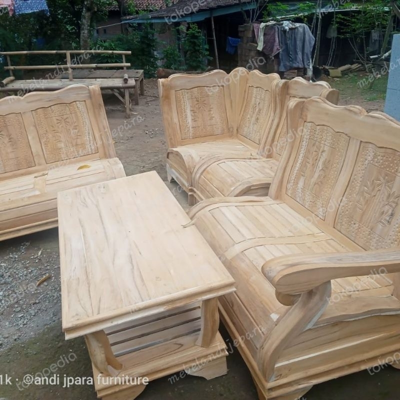 kursi tamu sudut jati kaki gajah From jepara