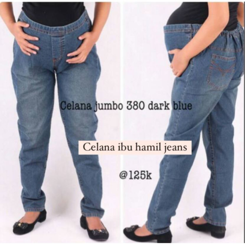 Baju hamil Celana hamil jumbo 380 dark blue celana ibu hamil