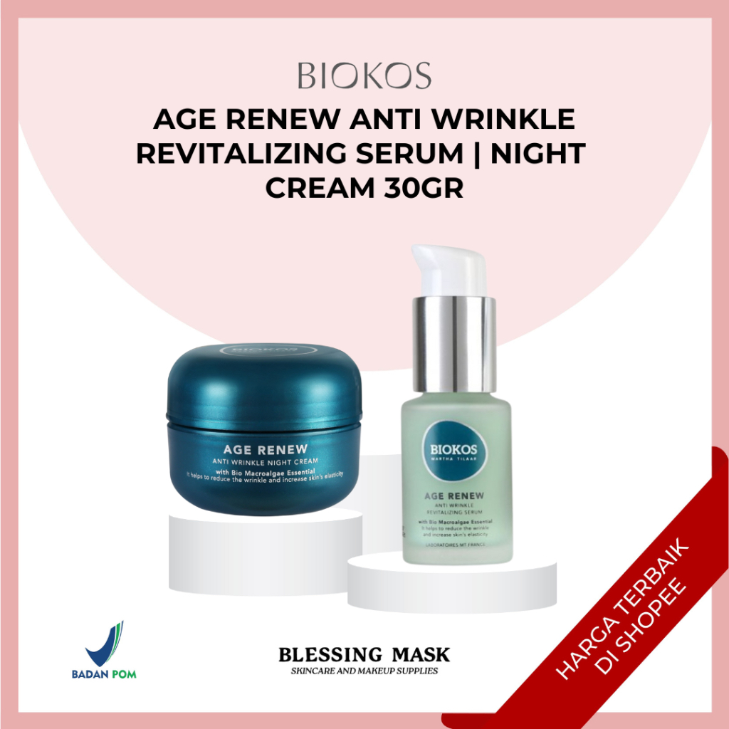 BIOKOS AGE RENEW Anti Wrinkle Revitalizing Serum | Night Cream 30gr