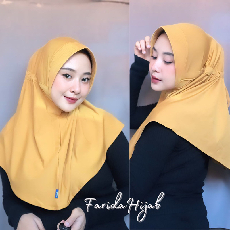 Serut Jersey Hijab Instan Serut / Jilbab Serut Polos / Hijab Instan