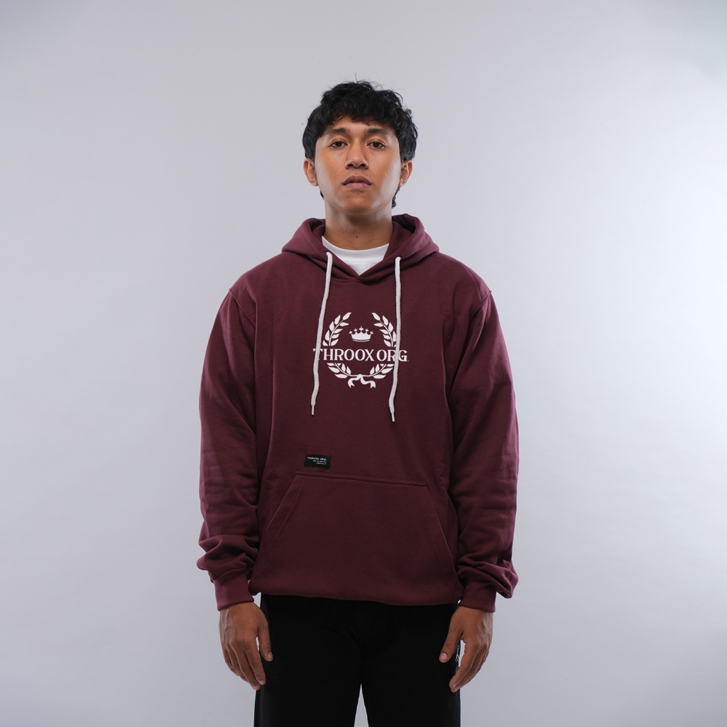 Throoxoriginal Jaket Merah Taylor Maroon || Hoodie Throox