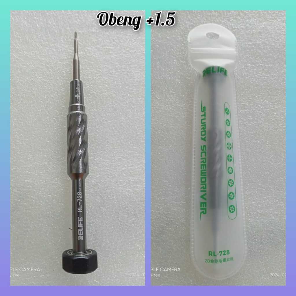 Obeng Satuan Relife RL-728 Obeng Mata (+) 1.5 Obeng RL728 Mata Plus (+) 1.5