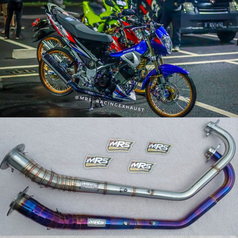 LEHERAN HEADER HIDER PIPA LEHER KNALPOT SATRIA FU 150 VIXION CB150R CBR Facelift KARBU SUDAH SAMA AD