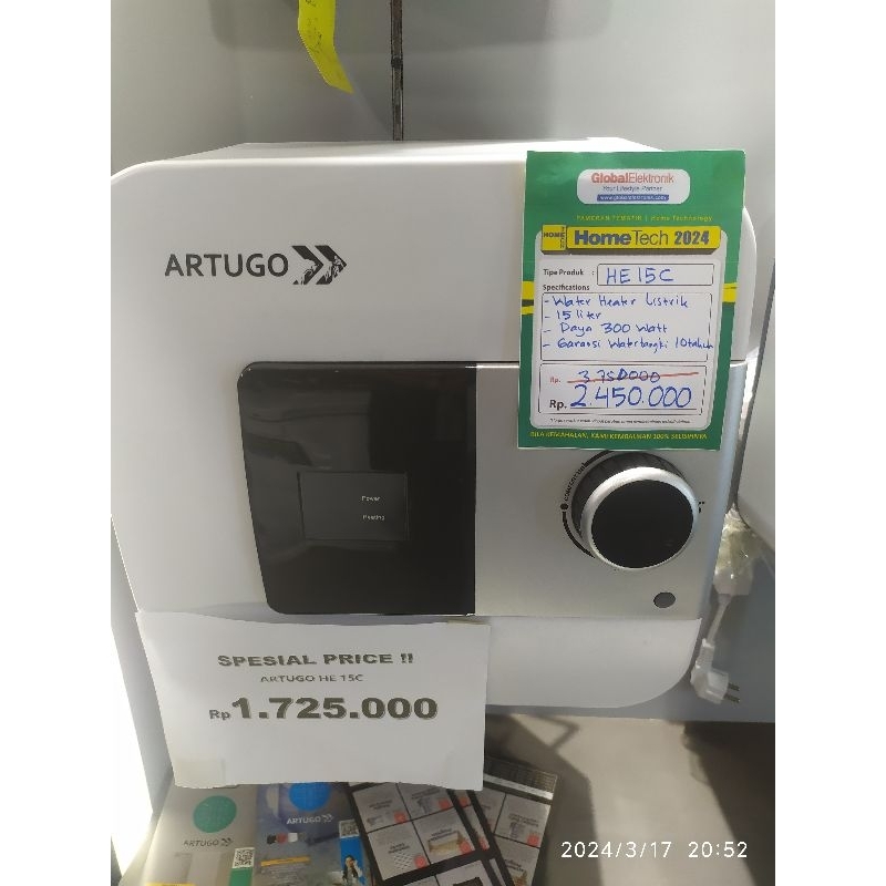 ARTUGO Water heater HE 15 C