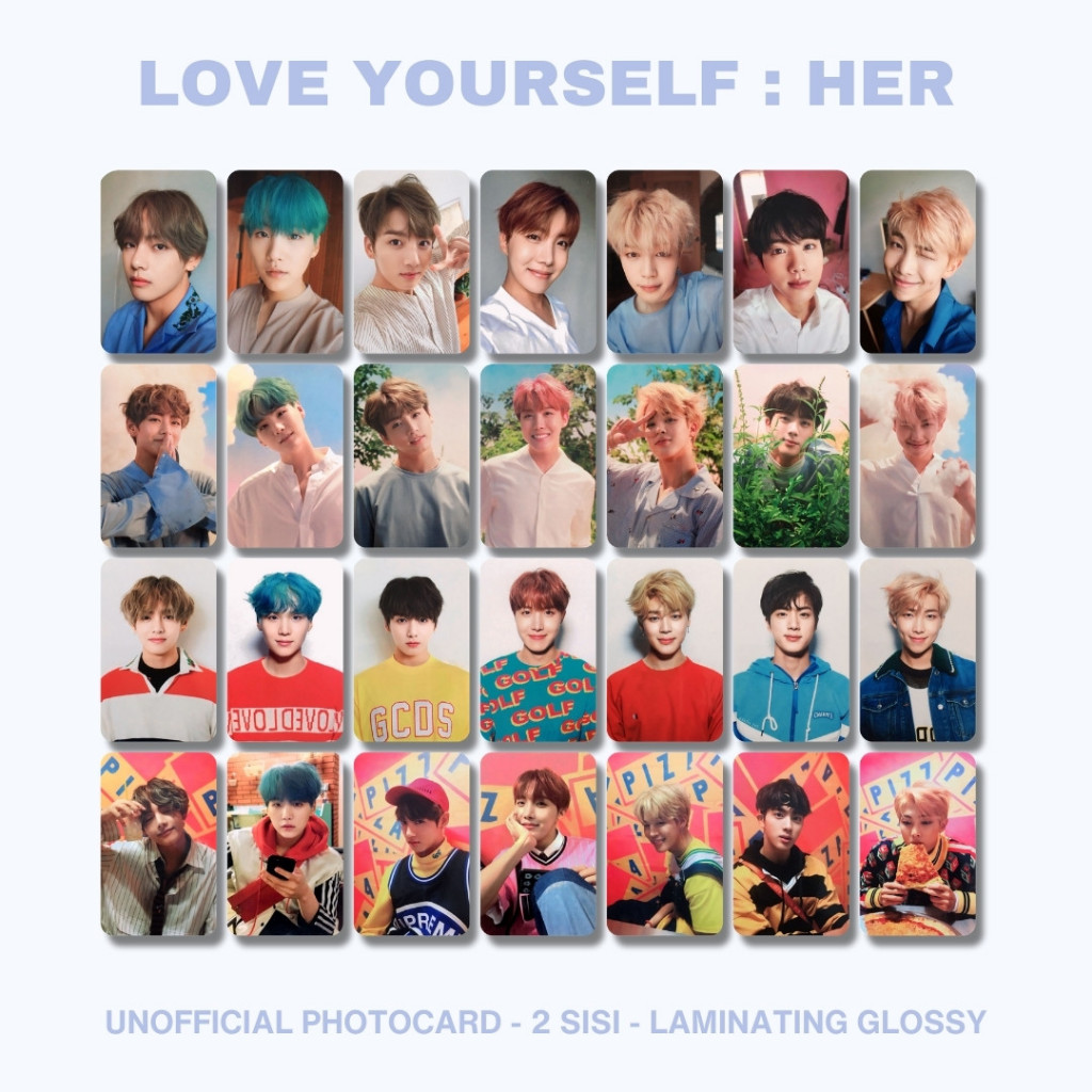 BTS Photocard Love Yourself HER LY Unofficial | Jhope Jin Jungkook Jimin RM Suga V