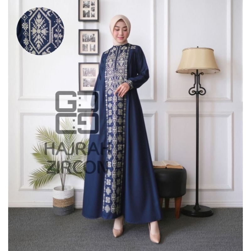 Baju Gamis Wanita - Gamis HAJRAH ZIRCON XZEL BM311