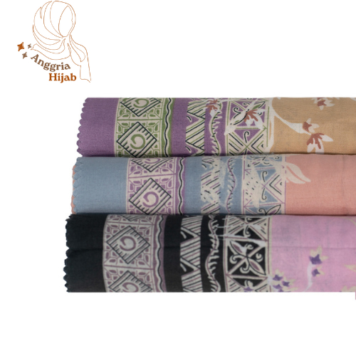 Kerudung Voal Motif/Denay Segiempat Ori Varisha