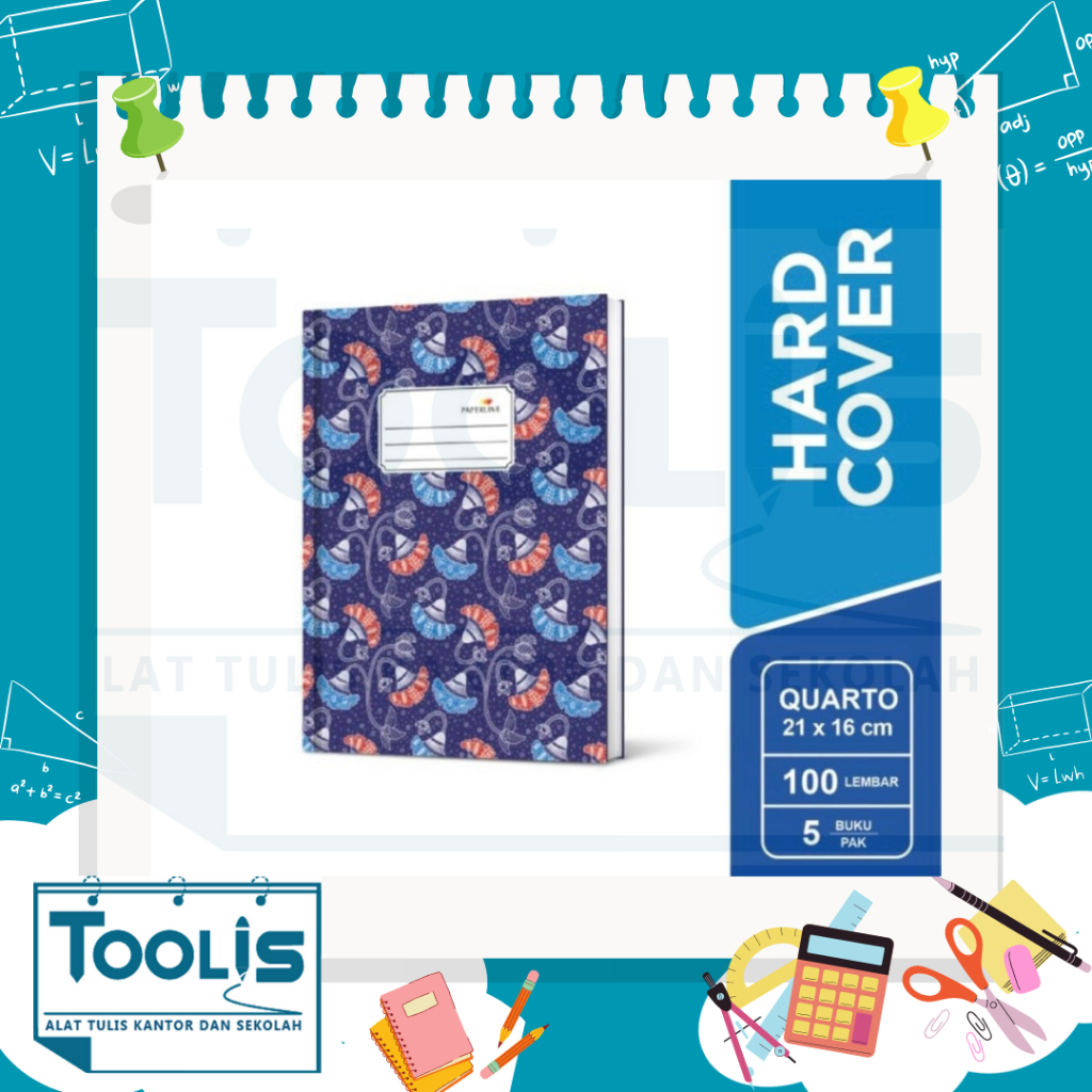 

(PCS) Buku Kwarto Quarto Hardcover PAPERLINE 100 Lembar