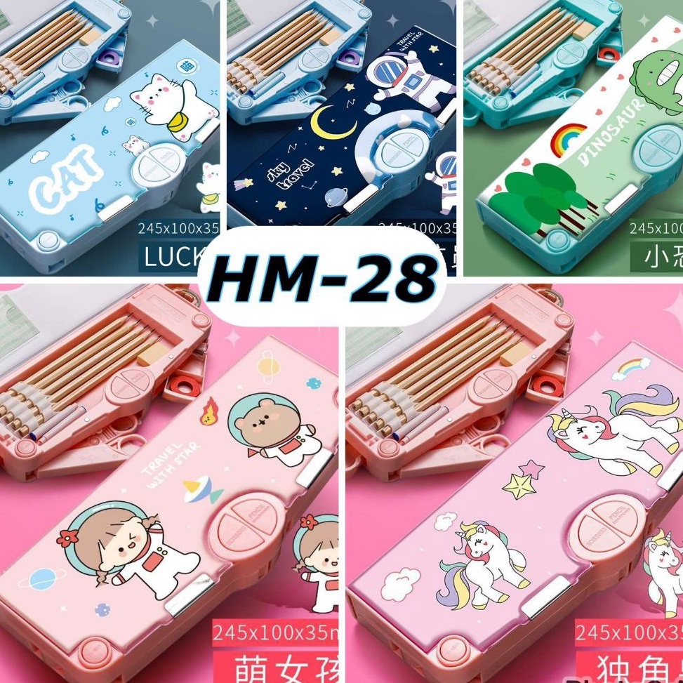 

CHX486 flashsale HM28 Kotak Pensil Serbaguna Tempat Kotak Pensil Mekanik Multifungsi