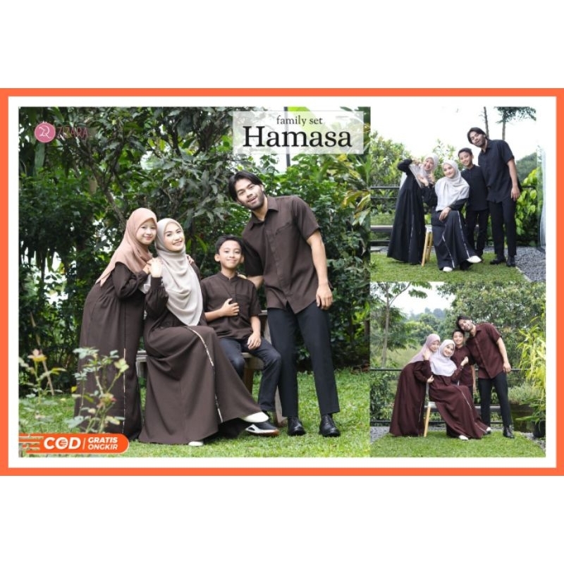 Sarimbit Lebaran Keluarga 2024 Hamasa Family Set by Zizara Polos