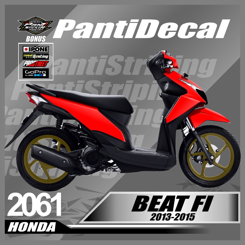 Sticker Decal Beat Fi Old 2013 2014 2015 Full Body - Stiker Decal Motor Beat Fi Lama / Old Polos Ful