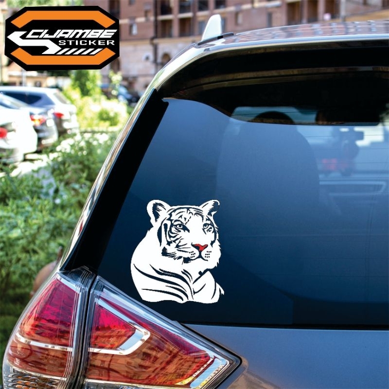 

Stiker cutting Harimau putih