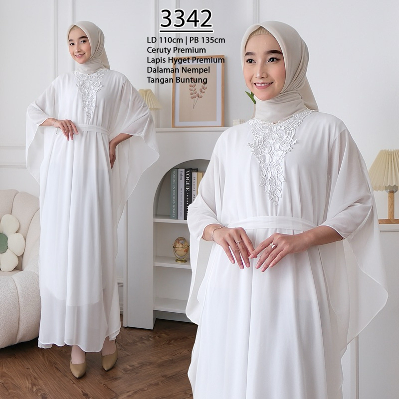 Kaftan seruty / Long Casual Dress Motif polosLd 110 Panjang 140