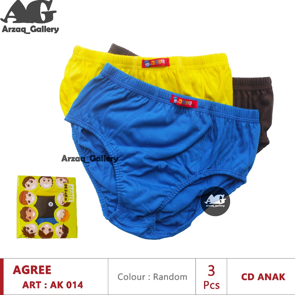 PUI627 Terbaru  3 pcs  CD AGREE AK 14  Celana dalam agree kids  Celana Dalam Anak  Cd Anak Laki  Cel