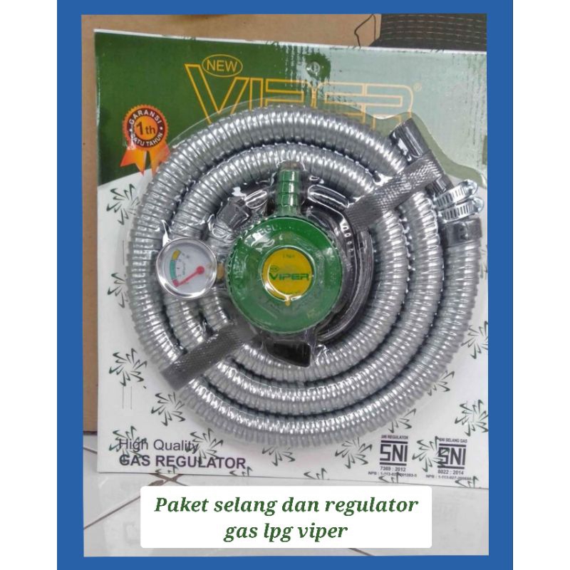 REGULATOR OTOMATIS GAS LPG DAN SELANG PAKET VIPER