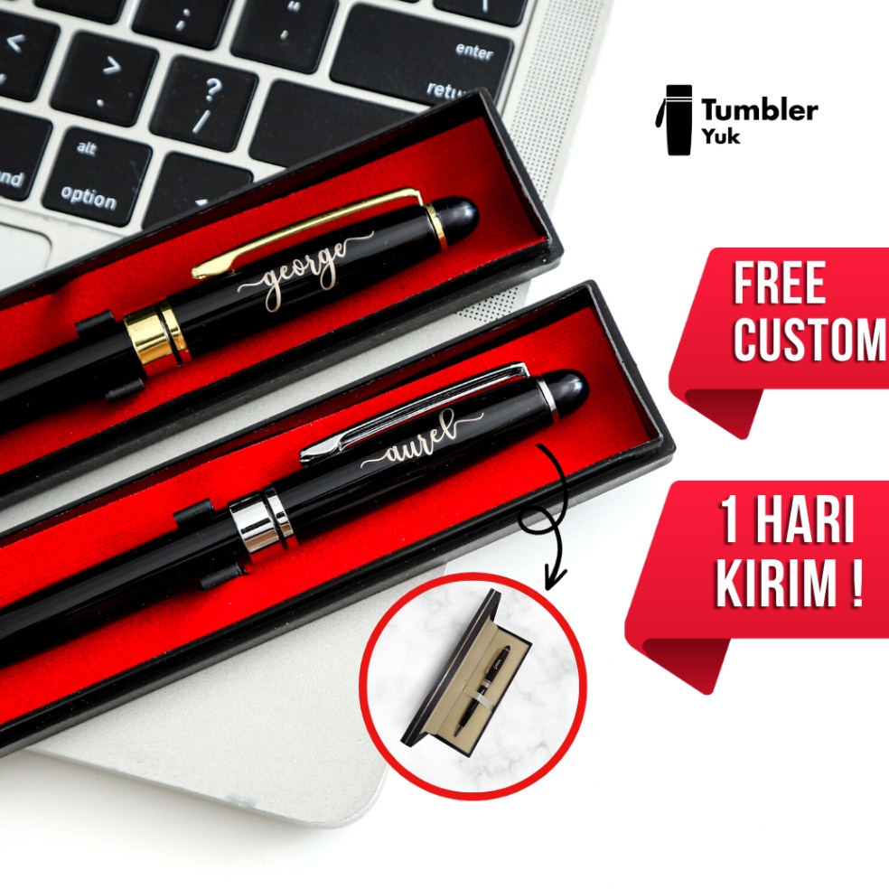 

VLH693 SALE TERBAIK Pulpen Estetik Pen Bolpoin Custom Nama dan Logo Box untuk souvenir kado hadiah