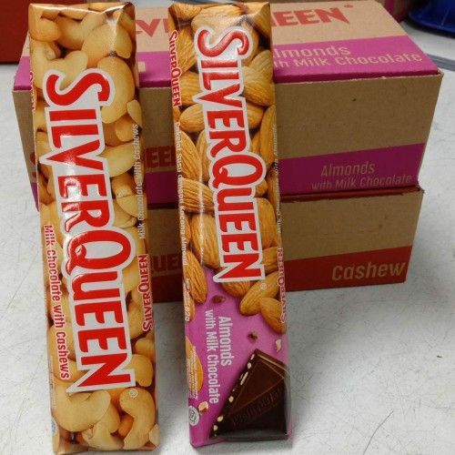 Coklat SilverQueen Jumbo 1 Box Isi 10 Pcs Cashew Almond 58 gr Expired 2025 Silver Queen Mete Mede Co