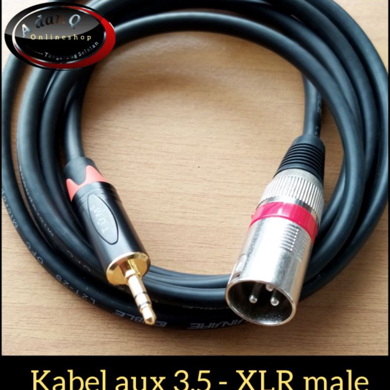 SALE Kabel aux 35 to xlr male kabel hp ke mixer