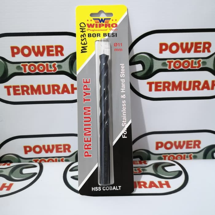 

Mata Bor Besi 11 mm Stainless HSS Cobalt WIPRO Hitam Stainless Steel