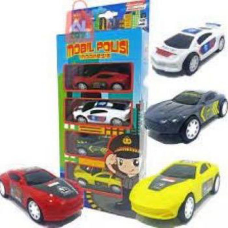 MAINAN MOBIL POLISI SET / MAINAN MOBIL DIECAST POLISI ISI 4 PCS MAINAN ANAK COWOK MAINAN KOLEKSI