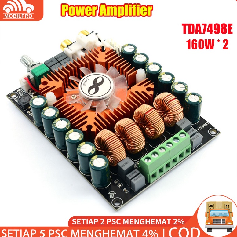 siap kirim TDA7498E daya tinggi digital power amplifier papan 2HIFI stereo daya tinggi 16W  2 dukung