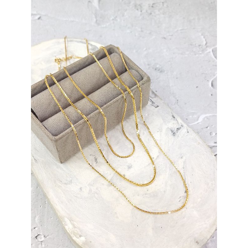 Kalung anak rantai italy santa Emas Asli 16K