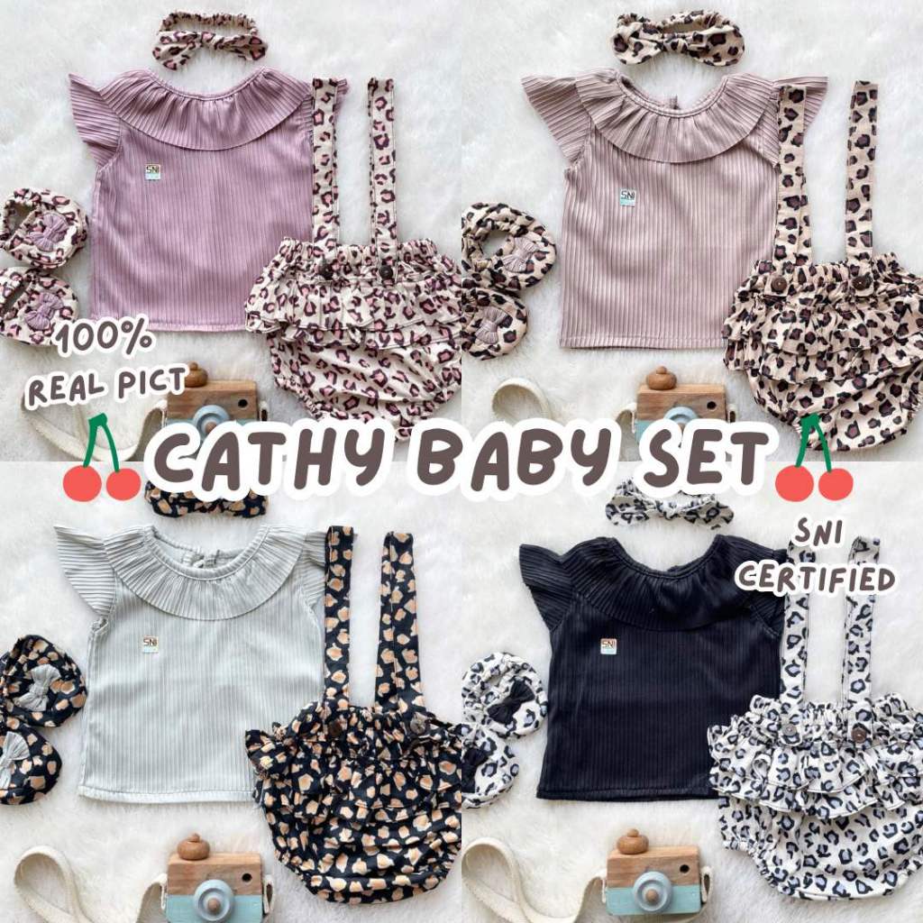 setelan anak perempuan balita romper bayi set anak perempuan 3-12 bulan Cathy baby set baju anak per