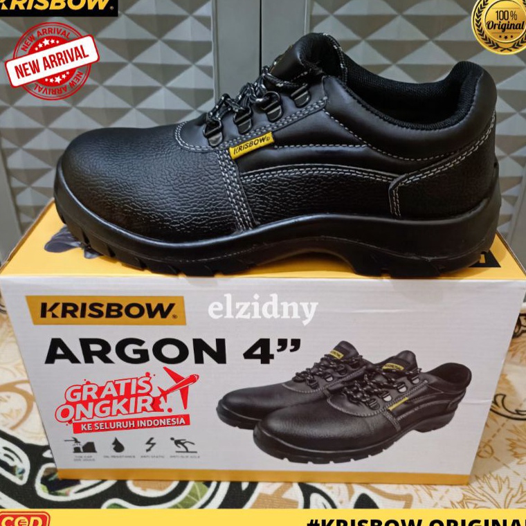 Menarik Sepatu Safety Krisbow Argon 4 ORIGINAL 1  Safety Shoes Krisbow  Sepatu Krisbow Ujung Besi